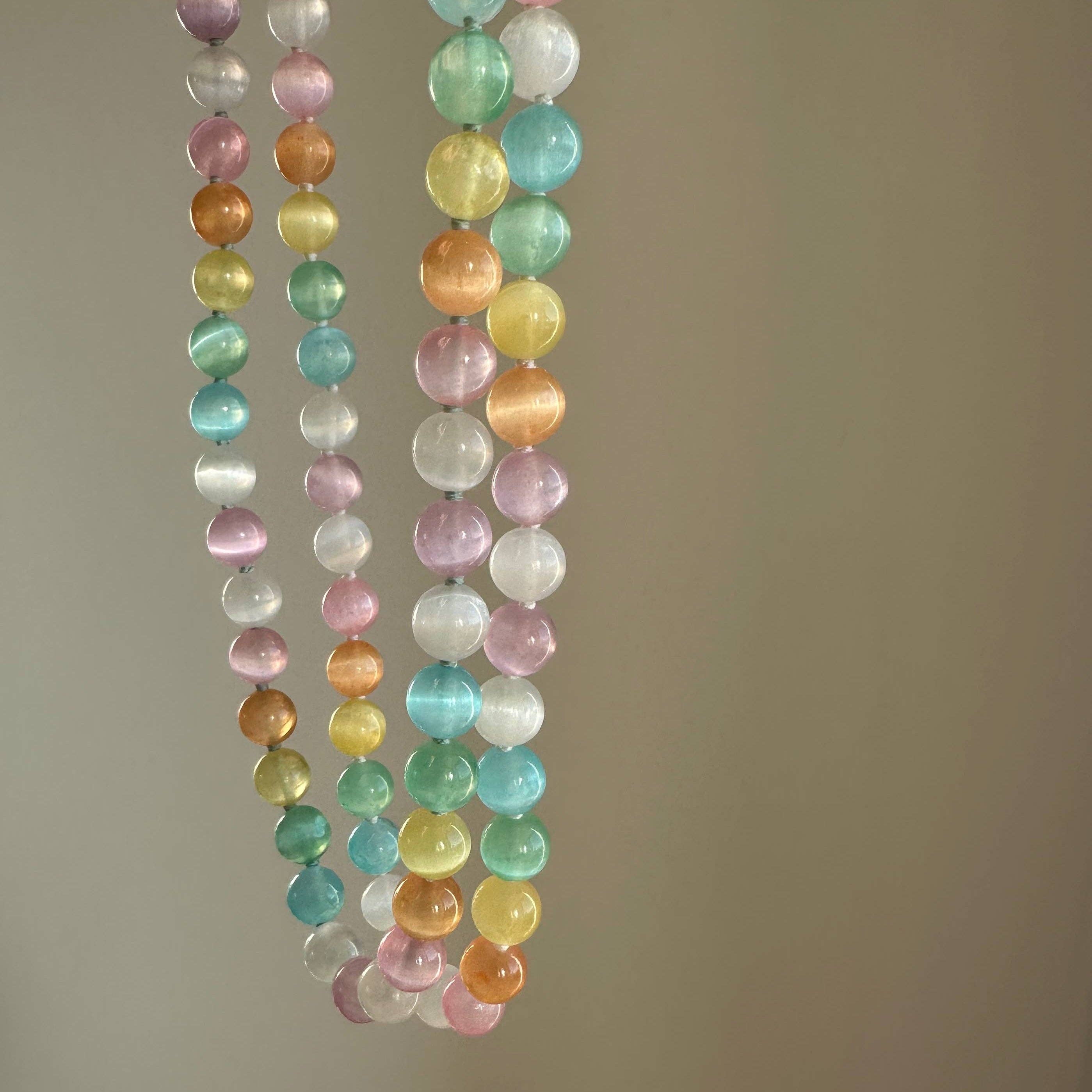 Anokhi Green | Handmade Gemstone Jewelry – Großhandel Perlenkette – Kristallkette|Selenit-Katzenauge|Sommer-Pastell-Perlenschmuck4