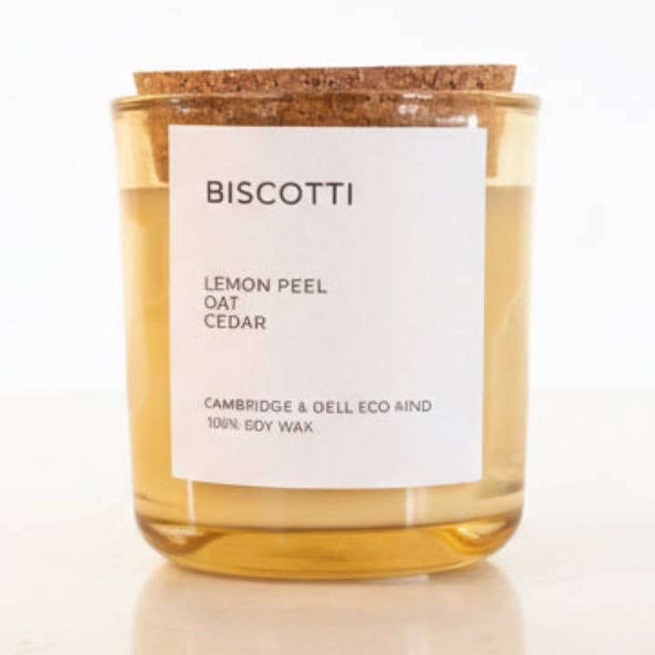 Biscotti Soy Wax Candles for wholesale by Cambridge & Dell Eco-Kind