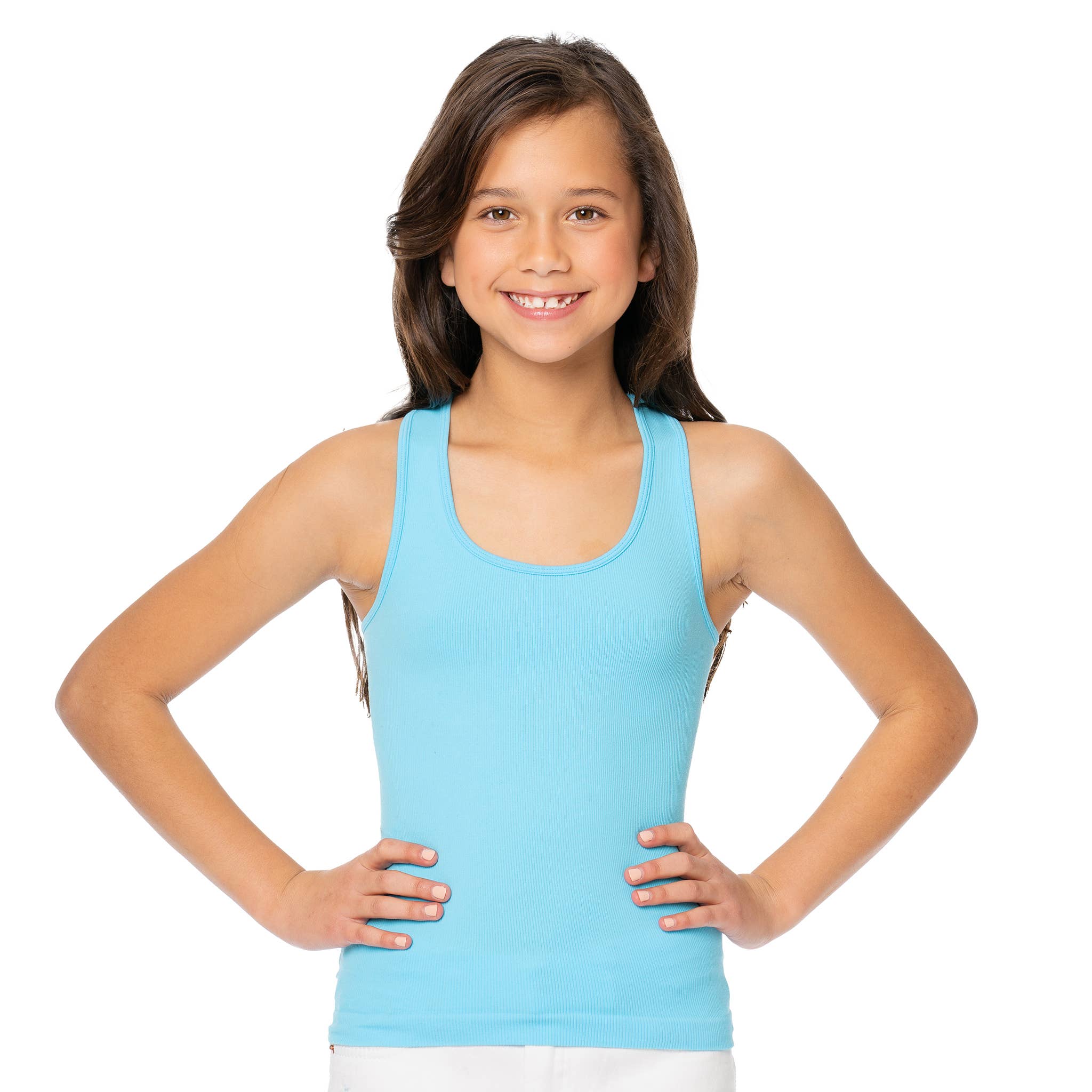 Malibu Sugar - Vendita all'ingrosso Canotta - Bambini - Canotta a Coste con Schiena a Vogatore Ragazze (7-10)8