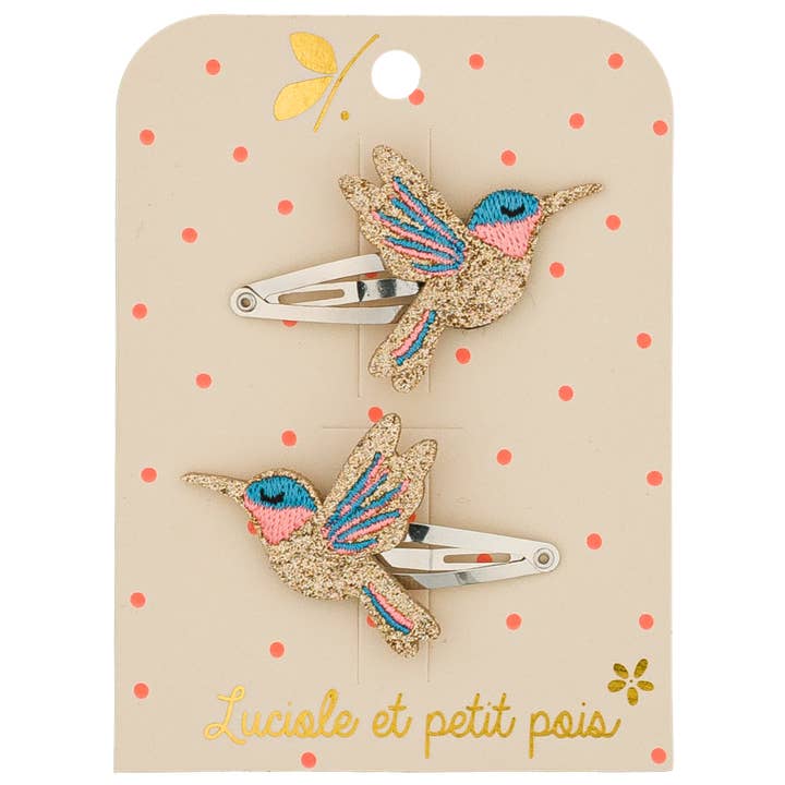 Barrettes Sunny le colibri (paire) pour la vente par Luciole et Petit Pois