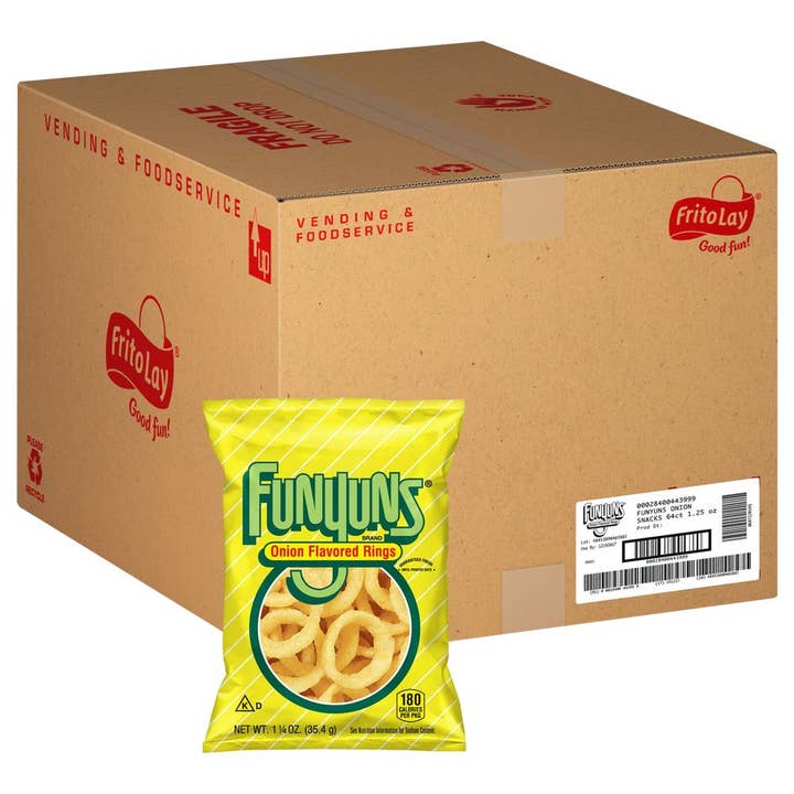 Funyuns Onion Rings, 1.25 oz, 64 ct for wholesale by Swift Trade Group LLC