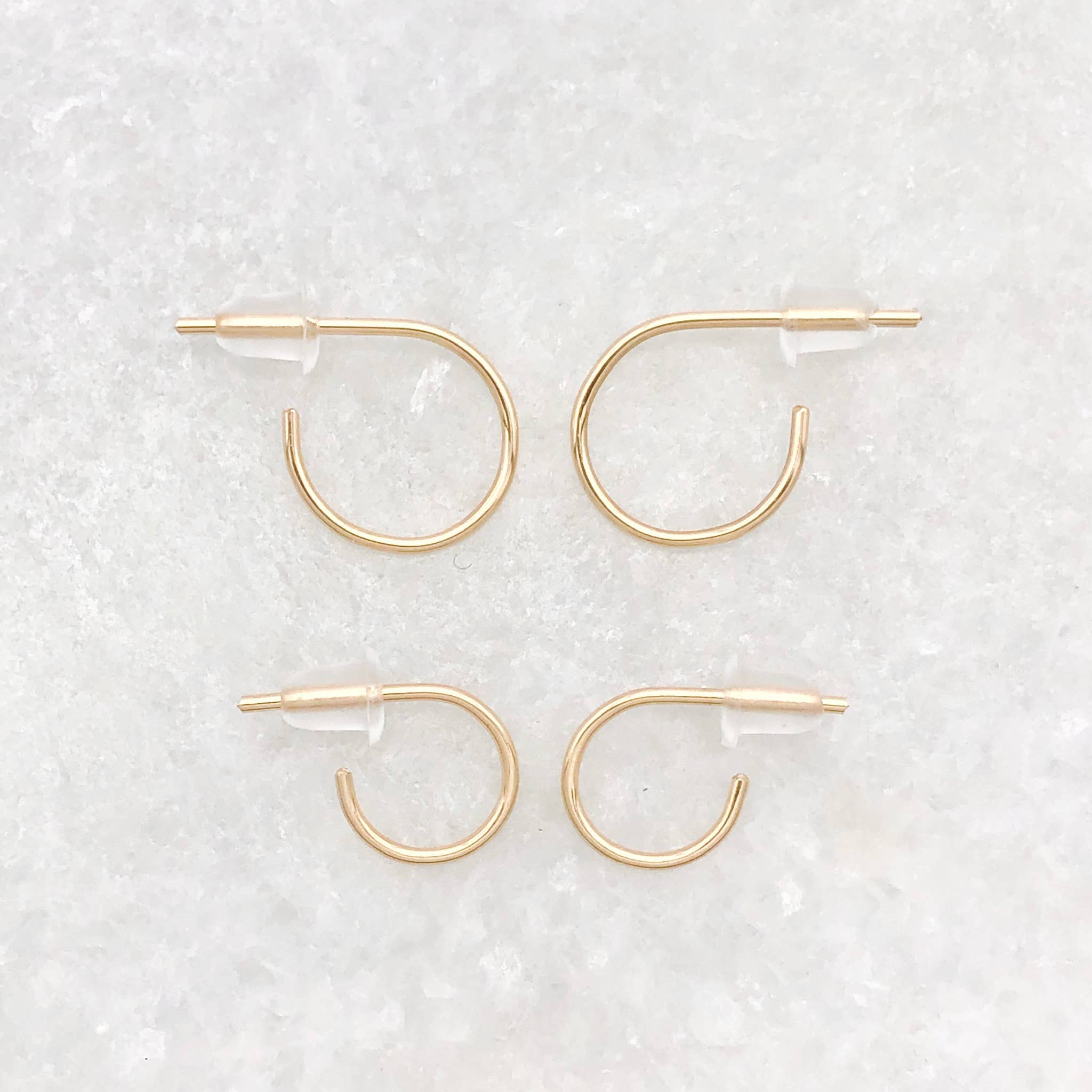 Red Giraffe Designs - Wholesale Huggie Earrings - Mini Wire Huggie Hoop Earrings5