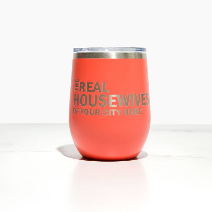 Calm Down Caren - Wholesale Insulated Mug/Tumbler - Real Housewives of YOUR CUSTOM CITY Polar Camel Wine Tumbler