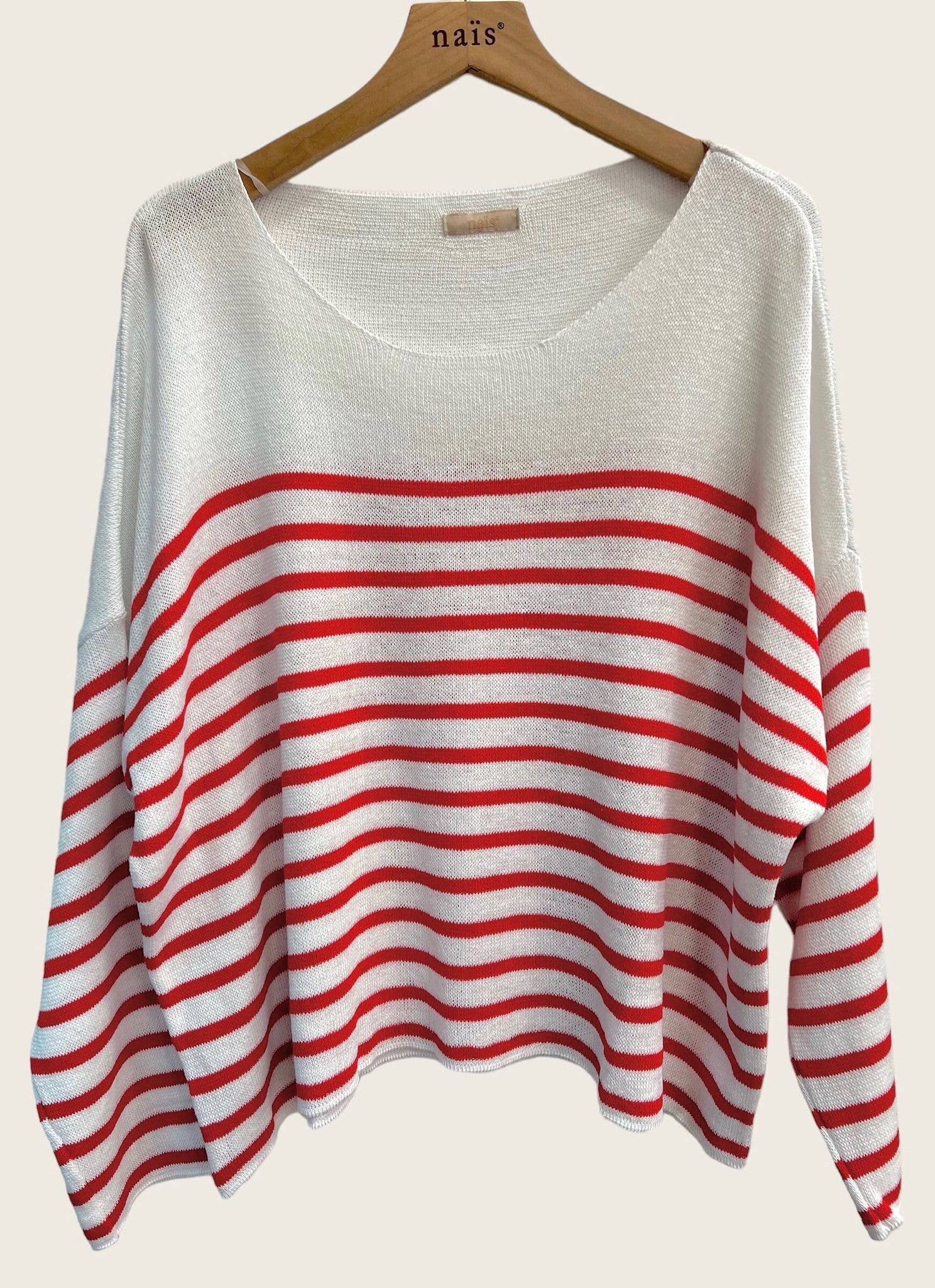 NAÏS PARIS - Vente Pull en maille – femme - PULL COL ROND A RAYURES10