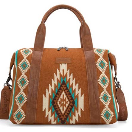 Honey Beez Boutique - Wholesale Weekender Bag - Women's - Wrangler Southwestern Print Duffle Bag