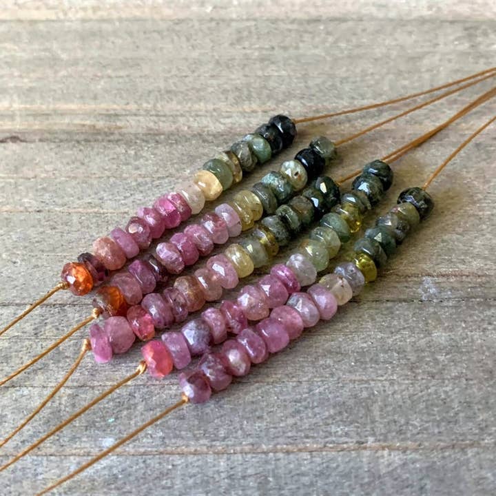 Merelani Designs - Wholesale Beaded/pearl necklace - Watermelon Tourmaline Necklace6