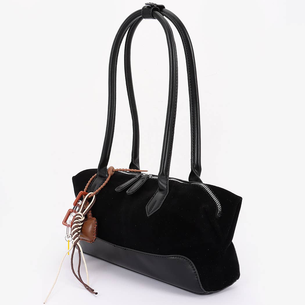 3AM BY H&D ACCESSORIES – Mala com alça superior – Mulher por atacado – Mala Boston de Camurça e Pele Vegan2