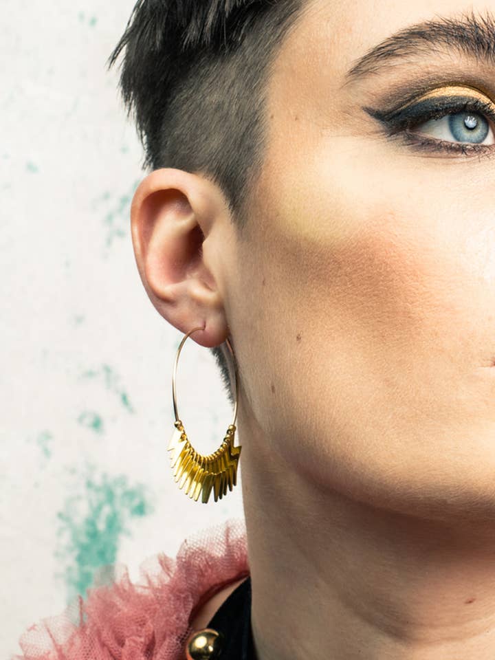 Lightning Bolt Hoops for wholesale by Wybo Design