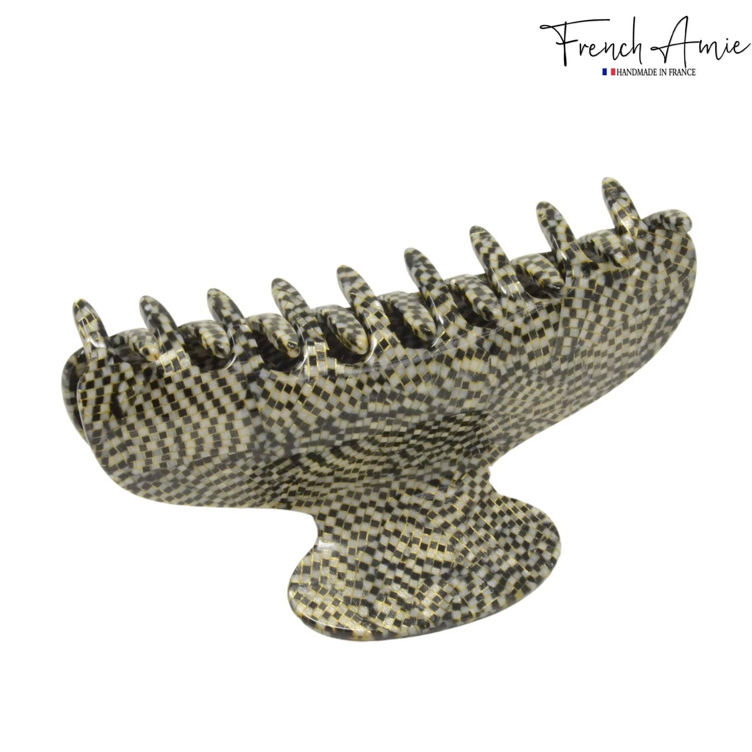 Parcelona - Wholesale Hair Clip - Women's - French Amie Thin Oval Large 4 1/4” Handmade Celluloid Jaw Hair Claw for Women7