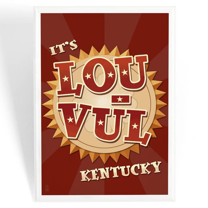 Lantern Press - Wholesale Magnet - MAGNET Louisville, Kentucky, Lou Vul