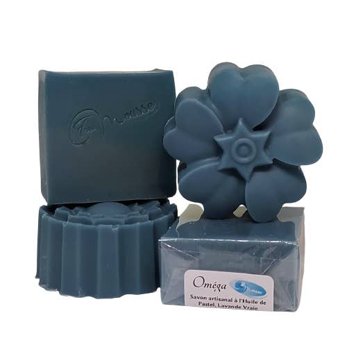 Oméga - Savon surgras enrichi à l'huile de Pastel, Lavande pour la vente par Free Mousse