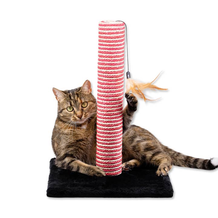 Midlee Designs - Wholesale Pet Scratcher - Cat - Midlee Candy Cane Christmas Cat Scratcher Post0