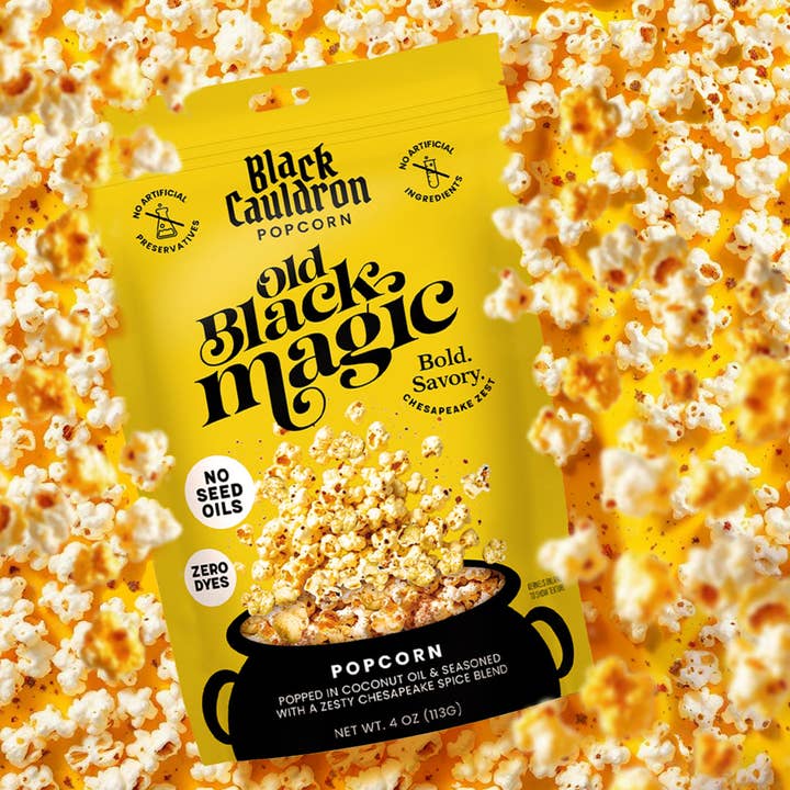 Old Black Magic Popcorn (6 Pack) for wholesale by Black Cauldron Popcorn