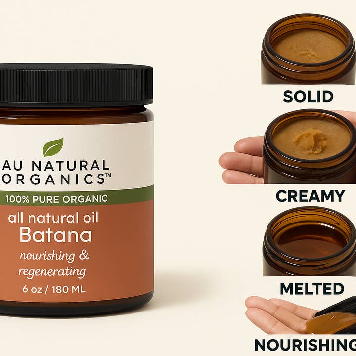 Au Natural Organics – Engroshandel Hårolie – Batanaolie 6oz krukke5