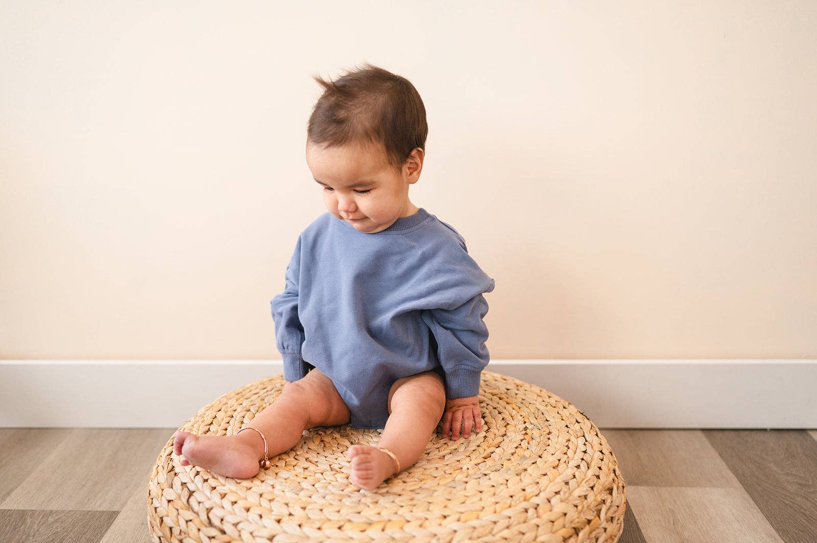 Addie Joy company - Wholesale Romper - Kids - Oversized Cozy Romper - Dreamy Blue1