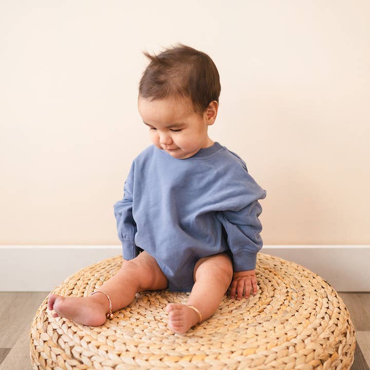 Addie Joy company - Wholesale Romper - Kids - Oversized Cozy Romper - Dreamy Blue1