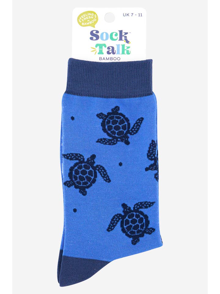 Sock Talk – wholesale Socks – Men's – Men's Sea Turtle Print Bamboo Socks3