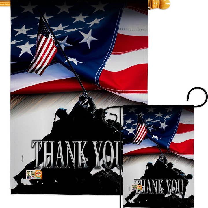Two Group Flag Co - Vente Drapeaux - Drapeau décoratif « Thank You Armed Forces »3