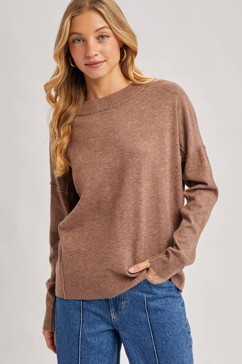 Bluivy - Vente Pull en maille – femme - PULL EN MAILLE DOUCE À COL ROND0
