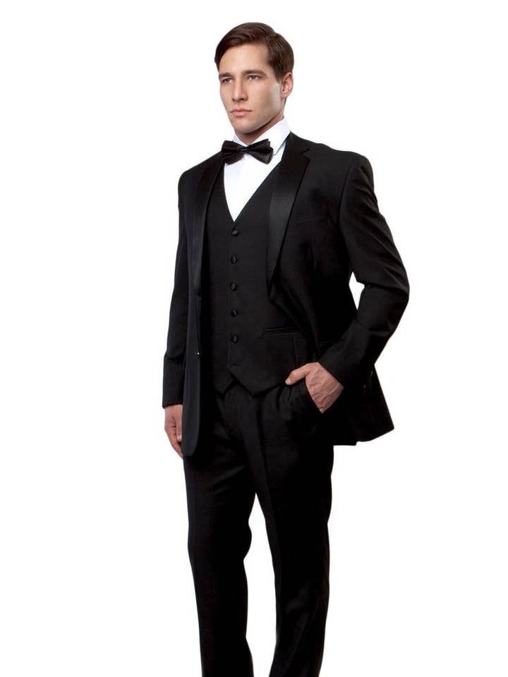 LA Merchandise LAMT400SA Mens 3 Piece Tuxedo Suit for wholesale by LA Merchandise