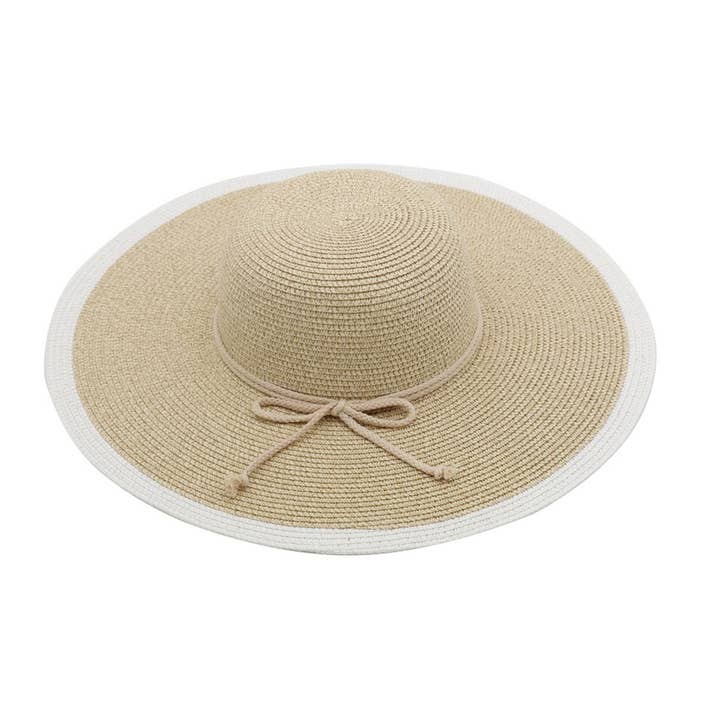 Embellish Your Life - Wholesale Straw Hat - Women's - Rope Bow Band Straw Sun Hat1