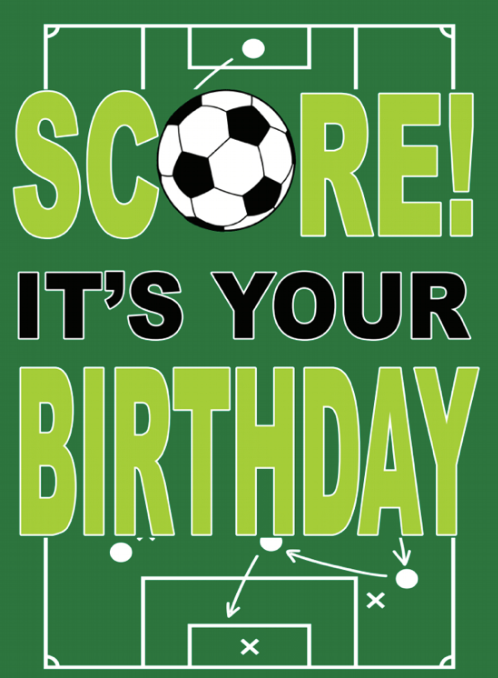 Sunny Marshmallow - Venta al por mayor Tarjetas de cumpleaños - ¡Puntuación! Es tu tema de fútbol de cumpleaños1