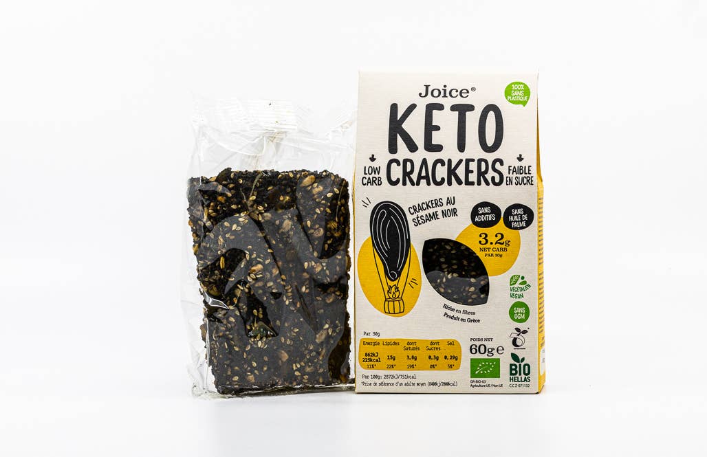 Helene Delices Grecs - Wholesale Crackers - Organic KETO Crackers 60g - Black Sesame2