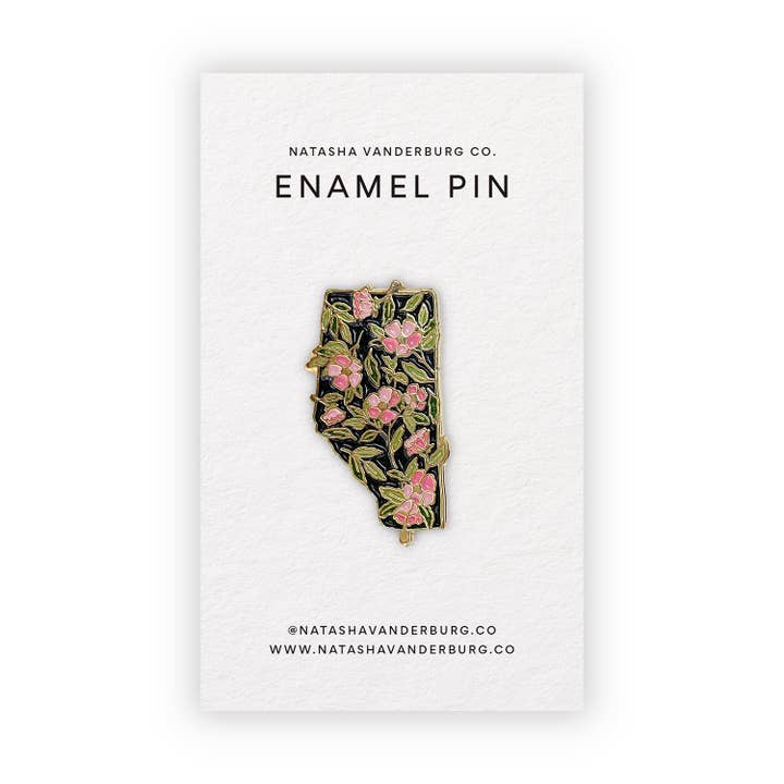 Natasha Vanderburg Co. - Wholesale Lapel Pin/Button - Alberta Provincial Flower Enamel Pin