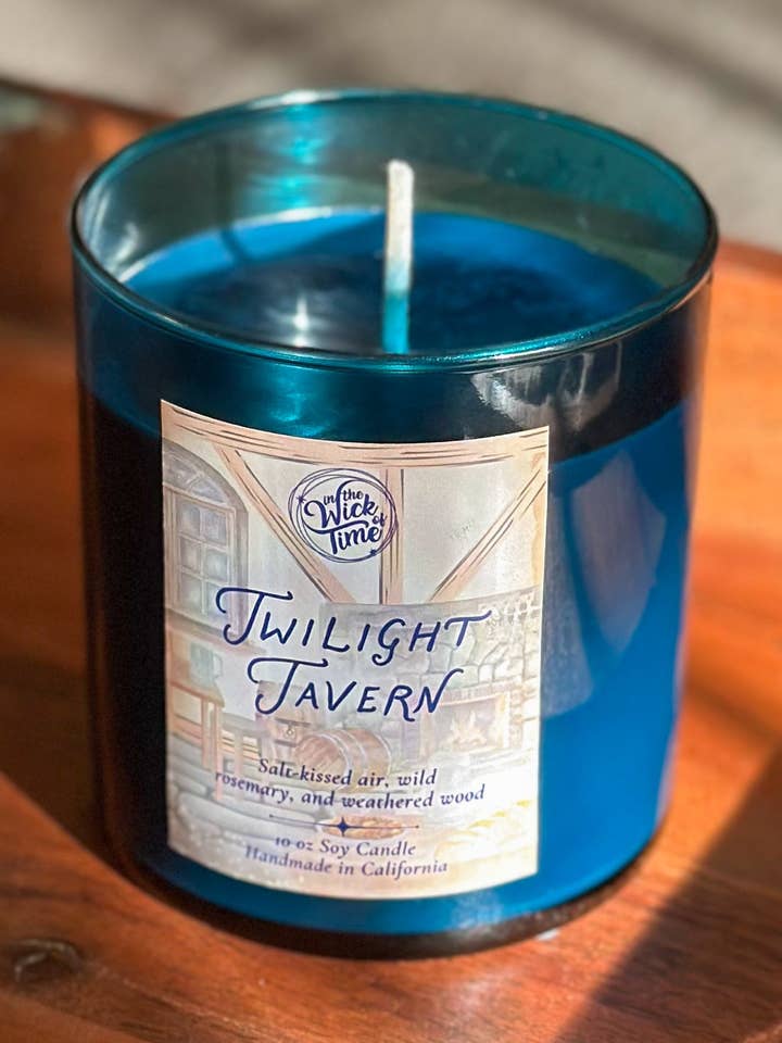 Twilight Tavern Soy Candle 10 oz | Cozy Fantasy & Gamers for wholesale by In the Wick of Time