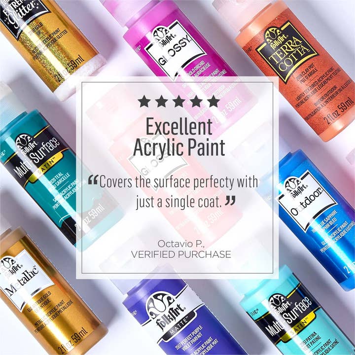 Plaid Crafts - Wholesale Acrylic Paint - FolkArt Multi-Surface Satin Acrylic Paint 2 oz143