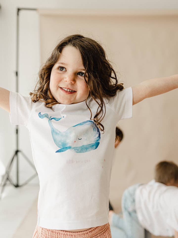 The Whale Tee for wholesale by Little Wise One