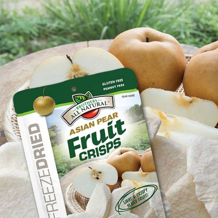 Brothers All Natural - Wholesale Dried/Dehydrated Fruit - Freeze-Dried Asian Pear Fruit Crisps (½ cup bags)