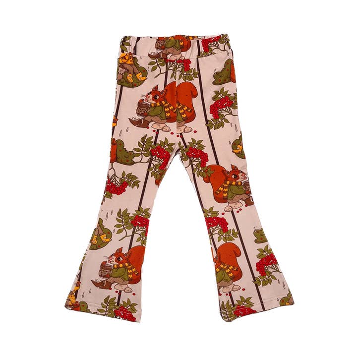 Pantaloni a zampa per ragazze - Spuntino dello scoiattolo per la vendita all'ingrosso da parte di Raspberry Republic