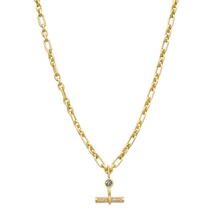 Mini Gold Arc Byron Toggle Necklace for wholesale by TAT2 DESIGNS