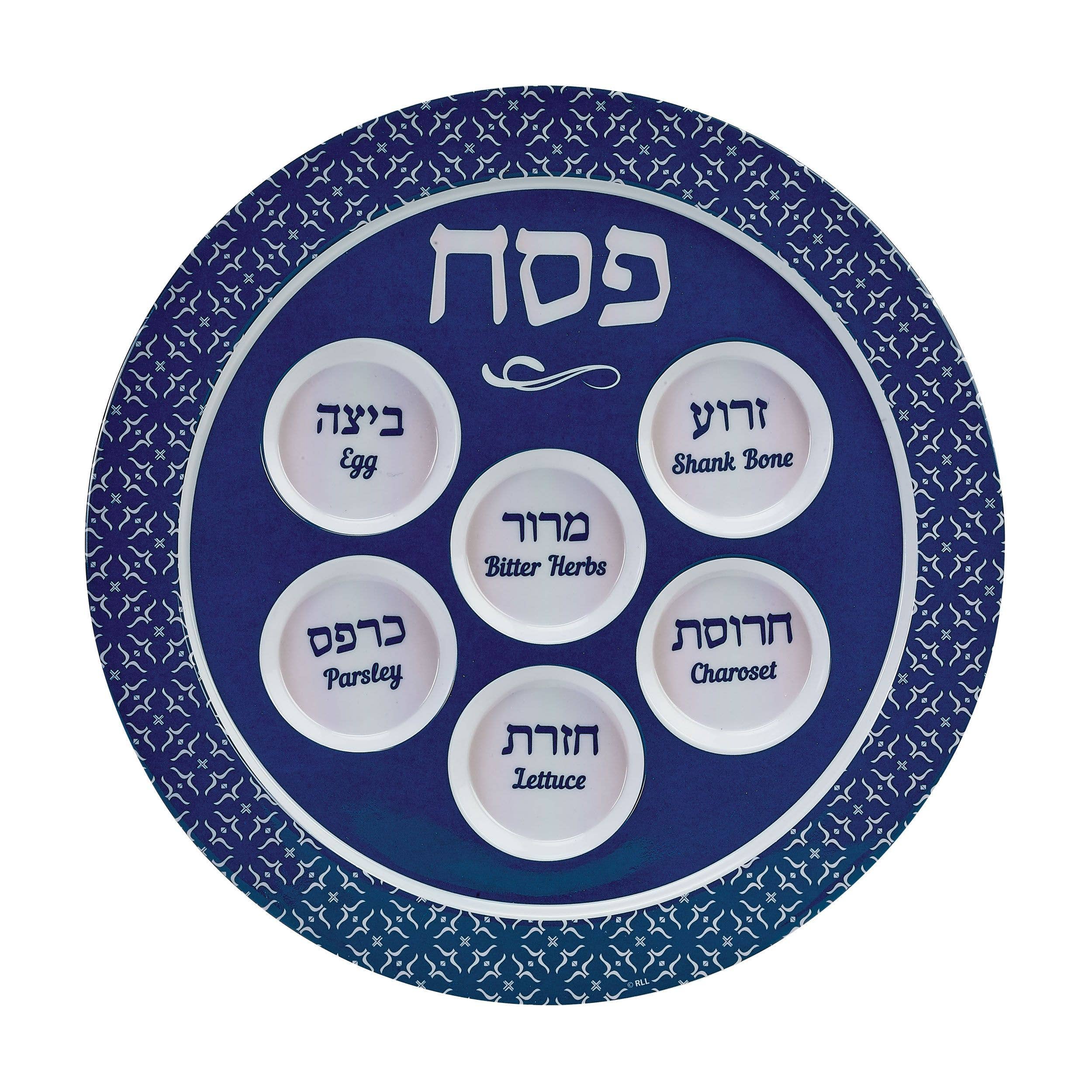 Rite lite - Wholesale Decorative Plate/Dish/Bowl - Seder Plate, "Classic", Melamine, 12", Label0