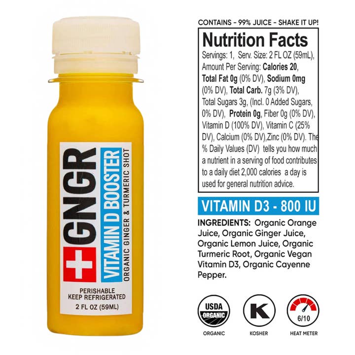 GNGR Labs - Wholesale Wellness Juice/Tonic - Vitamin D Booster Shot: Ginger for Immune & Digestive Health5