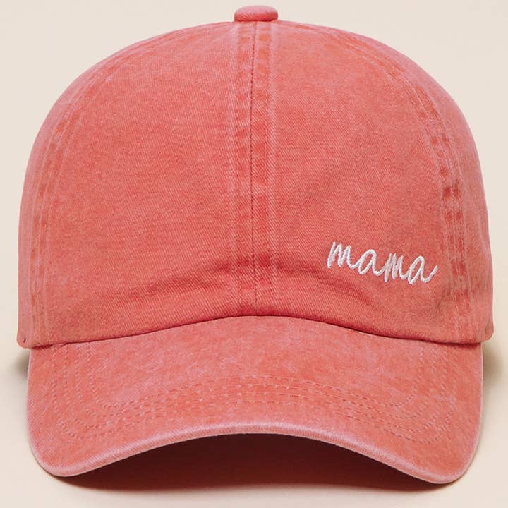 Fashion City - Wholesale Baseball Cap - Women's - Mama Lettering Embroidery Baseball Cap