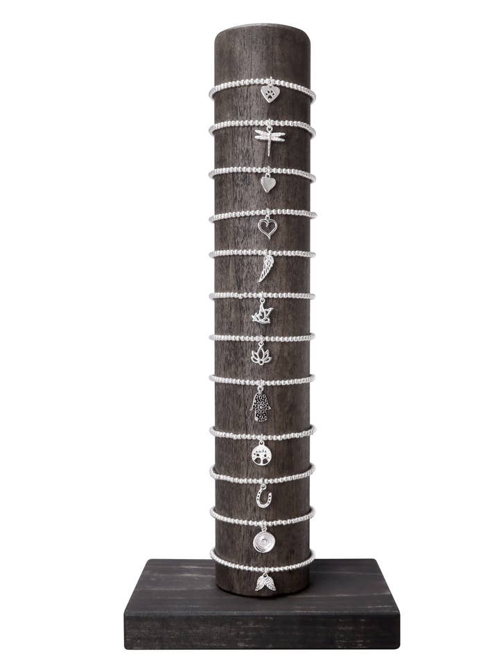 $12.00 Pc x 12 Pcs Charm Beaded Bracelets Prepack for wholesale by Zoey Simmons