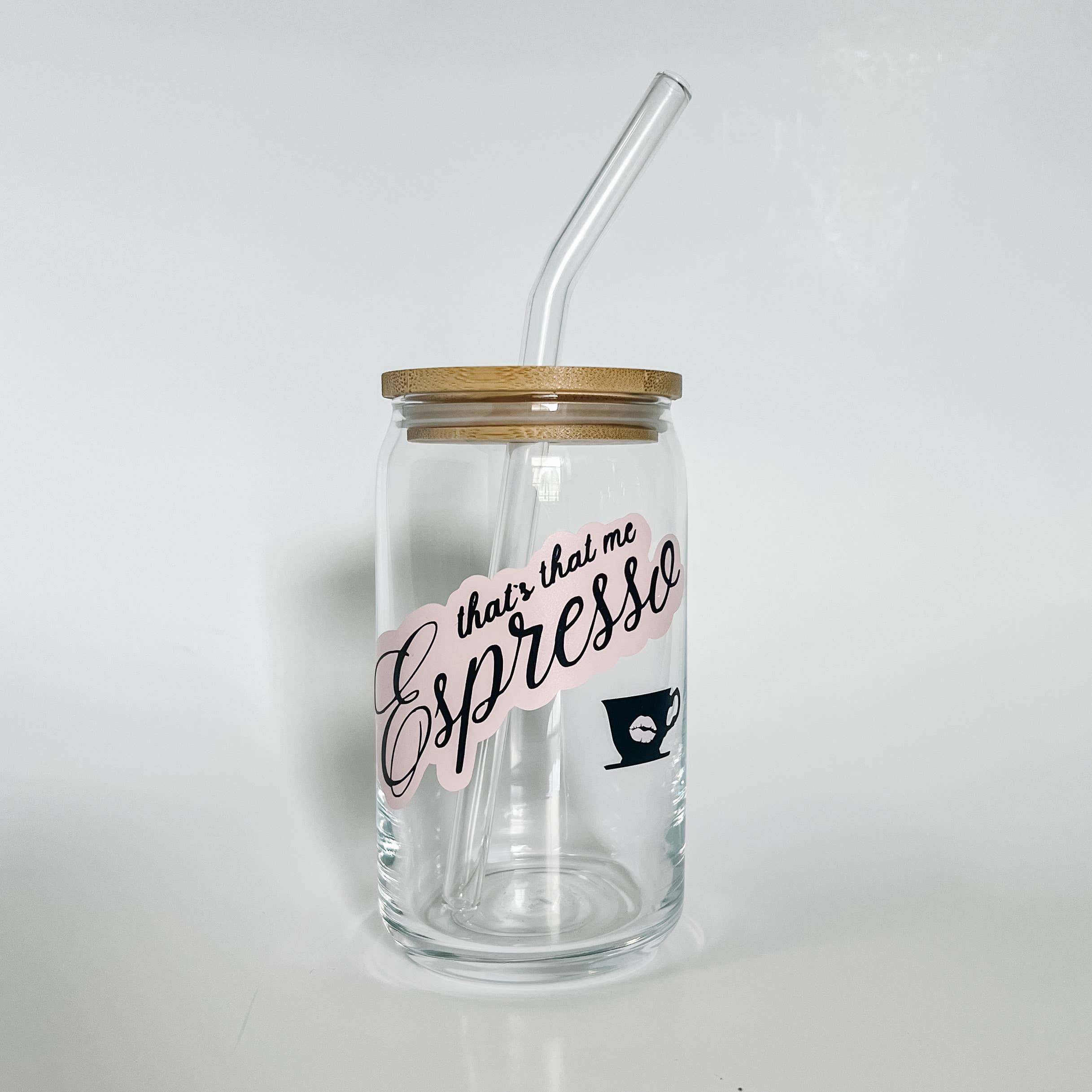 Love Her Work - Wholesale Drinking Glass/Cup - Espresso Sabrina Carpenter Glass Cup w/ Lid & Straw1