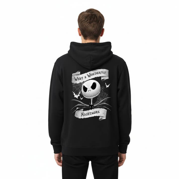 Nero Felpa con Cappuccio Jack Skellington Disney in vendita all'ingrosso su Faire1
