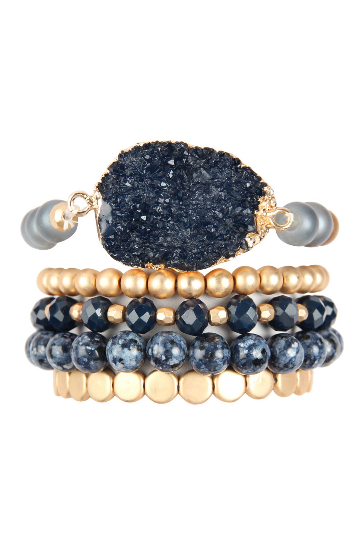 MYS Wholesale Inc - Wholesale Charm/Dangle Bracelet - Druzy Charm Mixed Bracelet Set9