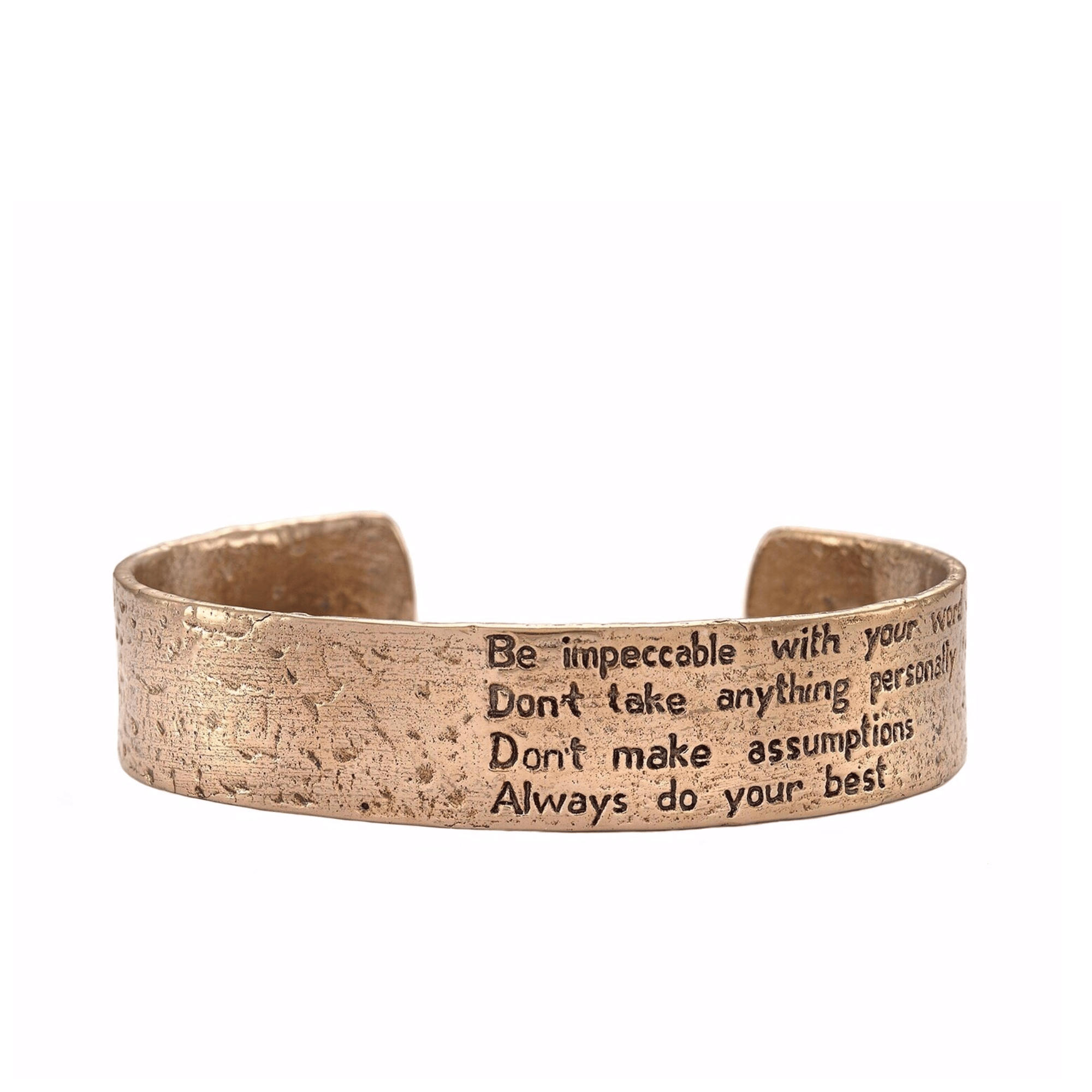 Jewelry Evolution - Wholesale Cuff Bracelet - The Four Agreements Textured Cuff1