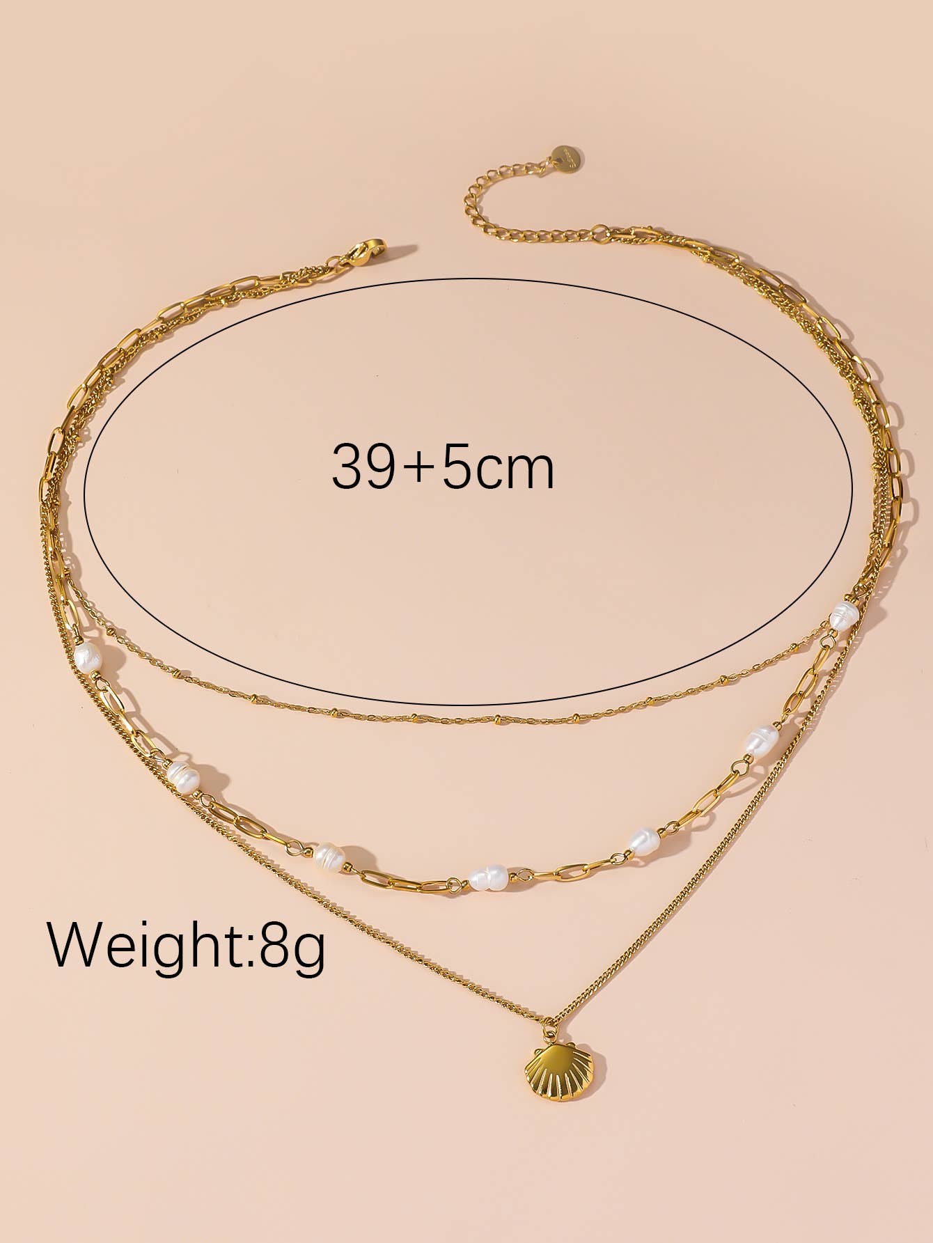 Blossom bijoux – Engroshandel Halskæde med vedhæng – 24CCA108 justerbar halskæde i rustfrit stål1