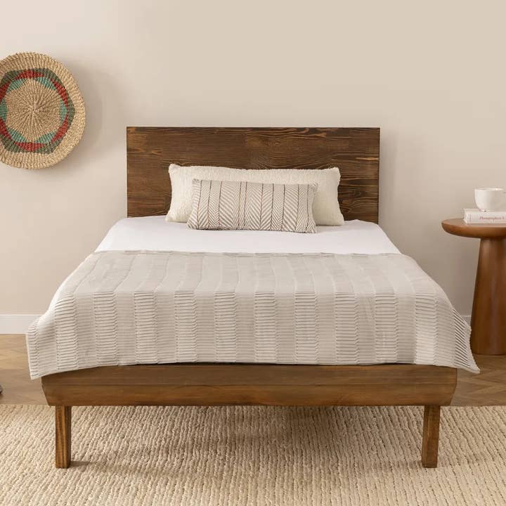 Deholzwart GmbH – Großhandel Bett – Rio Model-Holzbett Einzelbett Kiefernholz - BRAUN
