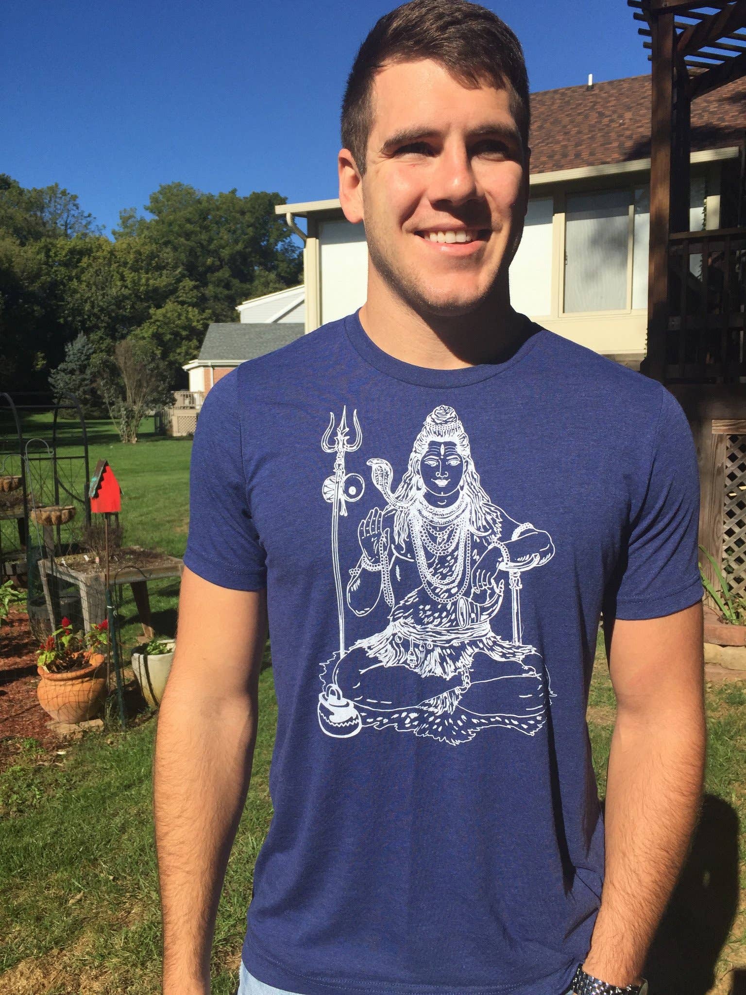 Violet Lotus - Wholesale Screen Printed T-Shirt - Unisex - Hindu God Lord Shiva Unisex Tee1