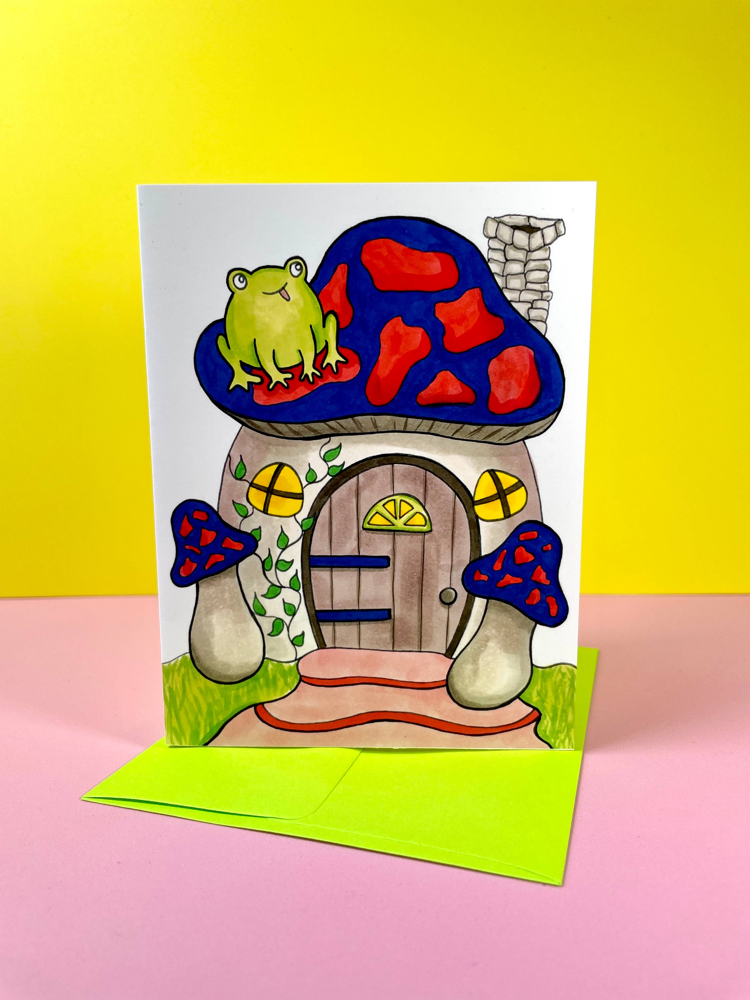 quirky burp illustrations - Wholesale Housewarming Card - Mushroom Housewarming Greeting Card6