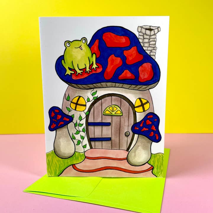 quirky burp illustrations - Wholesale Housewarming Card - Mushroom Housewarming Greeting Card6