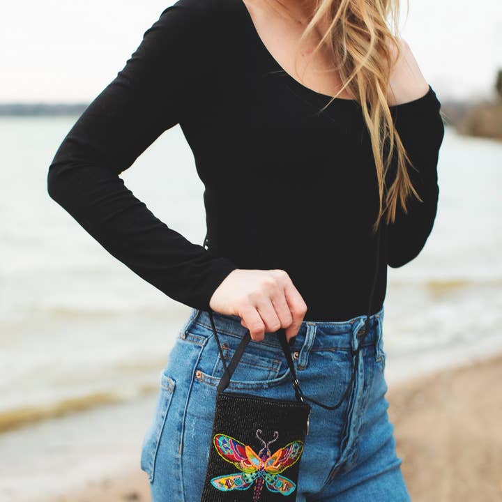 Bamboo Trading Company - Wholesale Crossbody Bag - Women's - Club Bag Colorful Dragonfly
Crossbody Bag