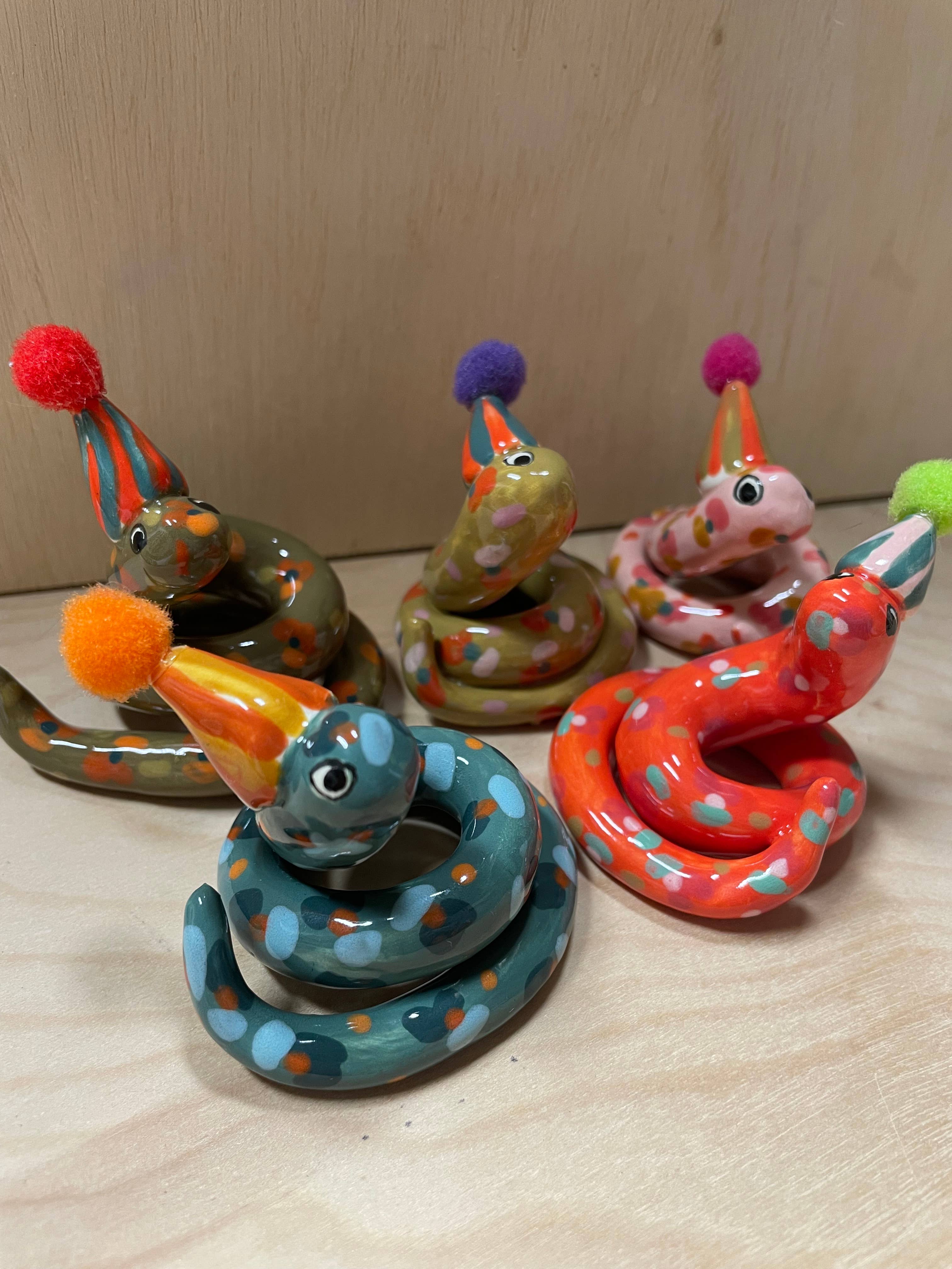 By Bianca Rae - Wholesale Sculpture - Itty Bitty Party Snake Sculptures
