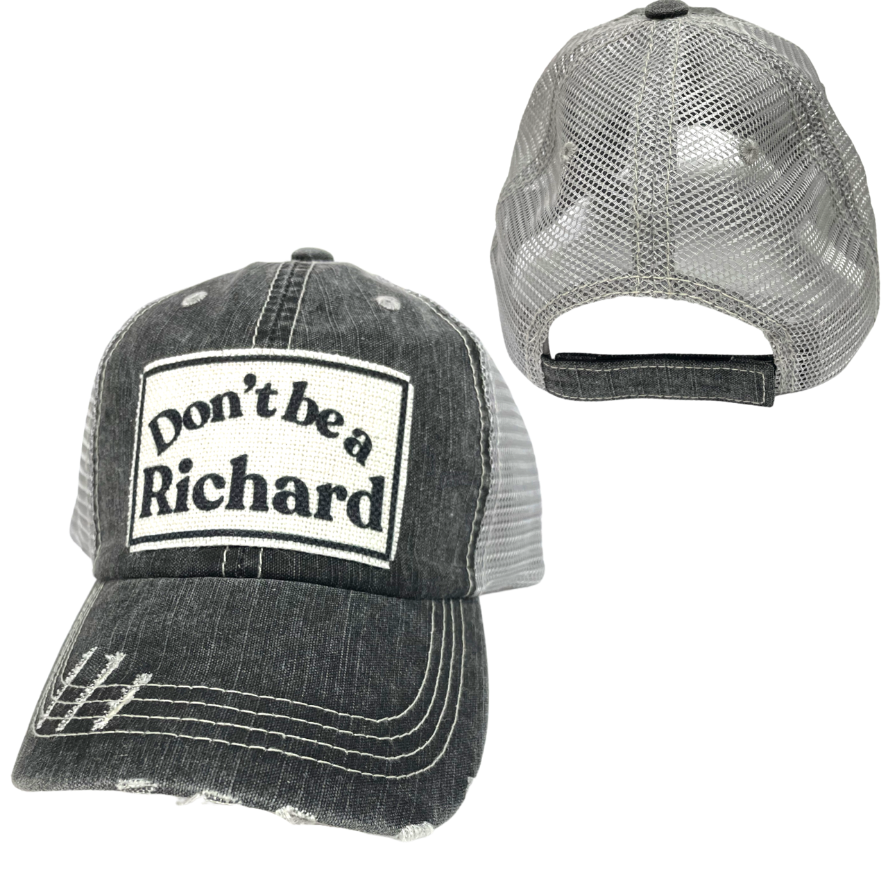 dkhandmade - Vente Casquette de camionneur – unisexe - CASQUETTE DE BASEBALL DON'T BE A RICHARD | CHAPEAU UNISEXE | EFFET VIEILLI2